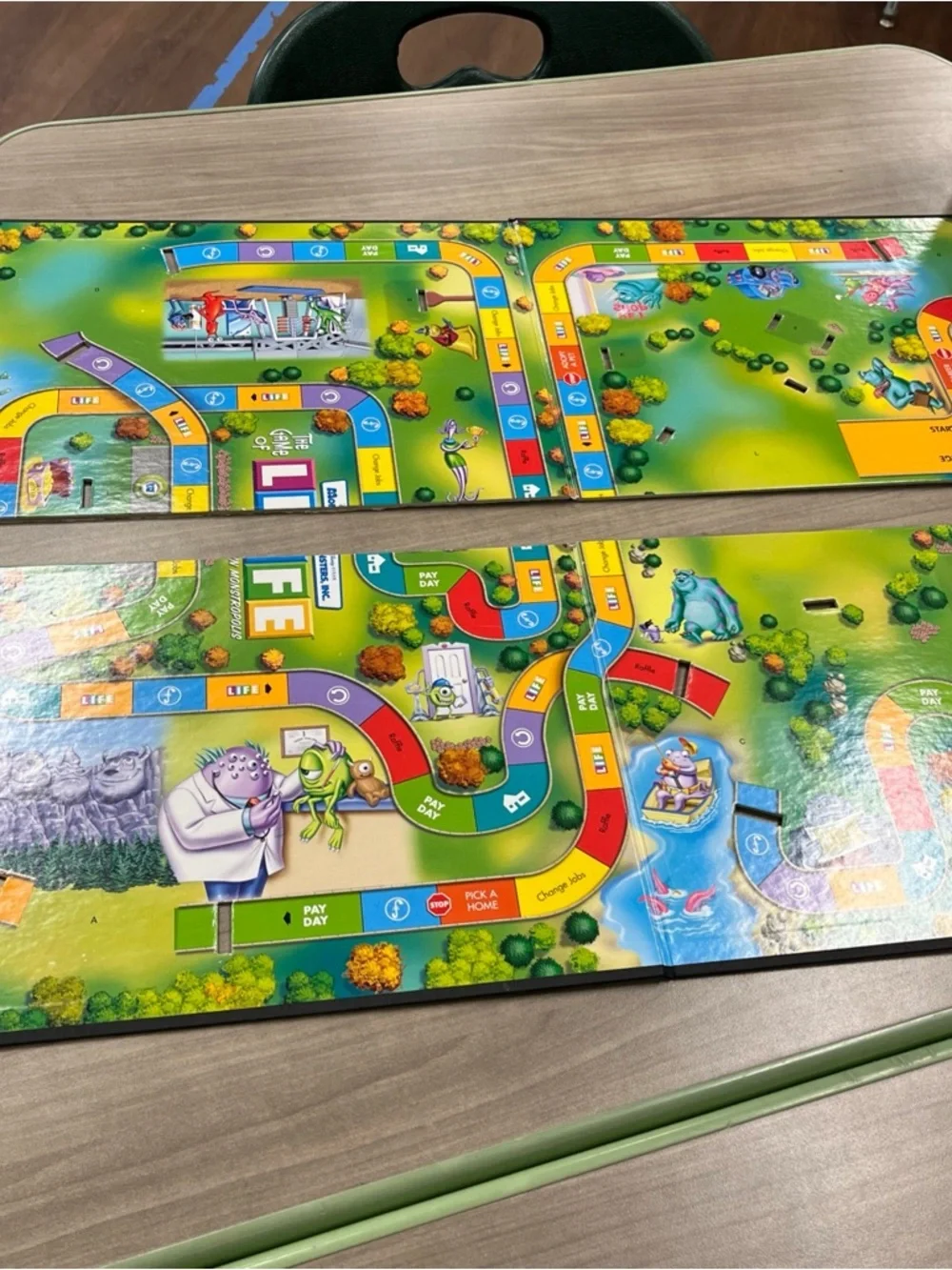 The Game Of Life Monsters Inc. In Monstropolis Replacement Pieces Board Note!!!